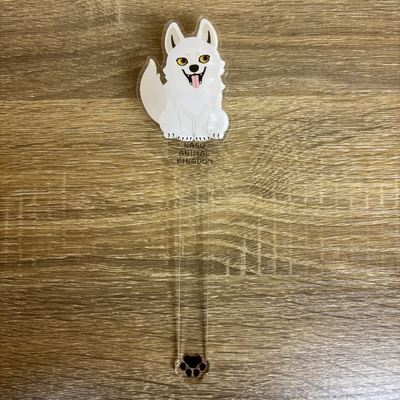 クリップ付き 推し活グッズ支え棒 ホッキョクオオカミ