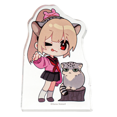 【名取さな&times;那須どうぶつ王国】名取と王国のどうぶつアクリルブロック（マヌルネコ）