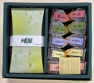 ギフト　お茶とヨウカン詰合せ