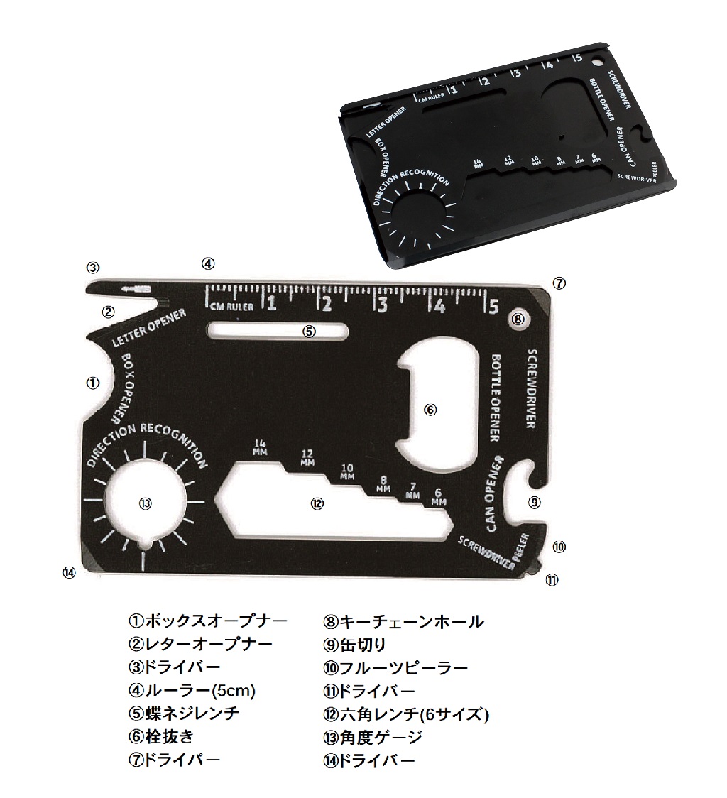 マルチカードツール（アルミケース入） | ギフトショップ ナカガワ
