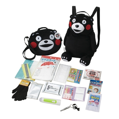 くまモンの非常持出しポーチ&リュックセット