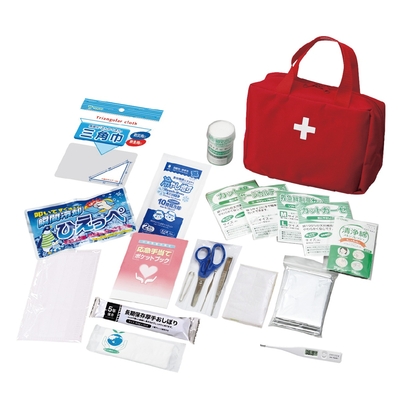 救急バッグセット21点(電子体温計入)