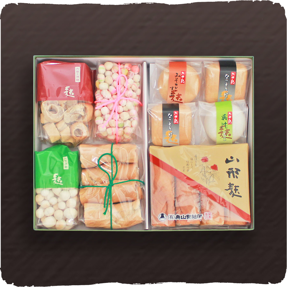 たまて箱です 六田麸 玉手箱OM-61 | 奥山製麸所