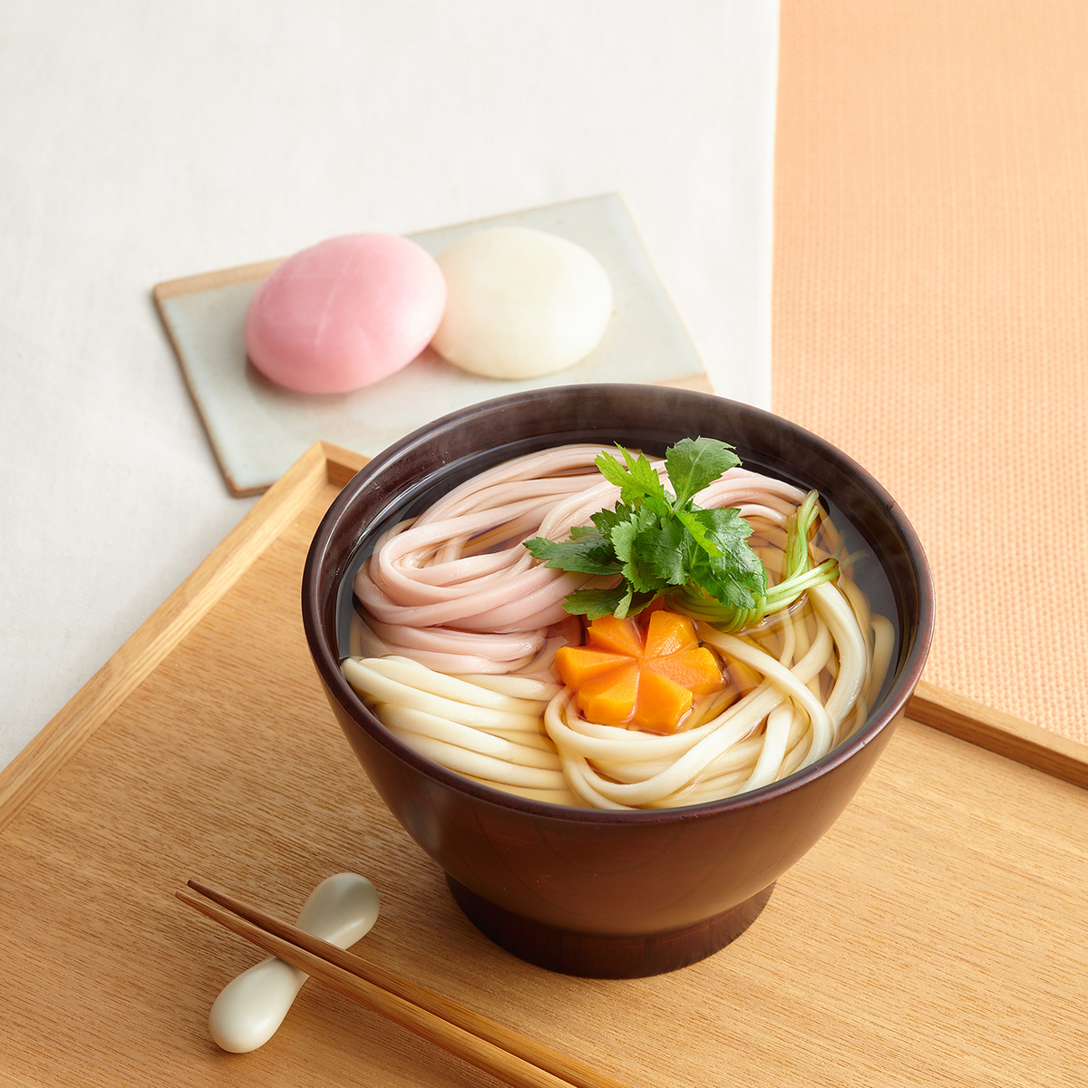 名入れ 慶びのめんめん(紅白饂飩・丸餅詰合)慶15RN | そうめんのよし井