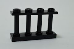 %15332 フェンス[黒]1x4x2(縦軸、ポッチ4個)