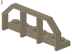 %6583 プレート[ダークタン]1x6(ワゴンエンド付)