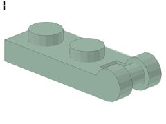 %60478 プレート[緑灰]1x2(端に取っ手x1)