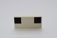 %3069b タイル[白]1x2(マイクラ、ＣｈｉｃｋｅｎＥｙｅｓ)