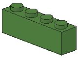 %3010 ブロック[緑灰]1x4
