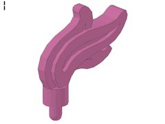 %64647 羽根飾り[ダークピンクピンク](中)
