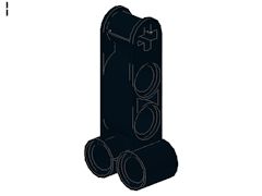 %98989 直交軸コネクタ[黒](軸穴x1、ペグ穴x4)