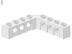 %32555 ビーム[白]1x4-1x4(アングル)