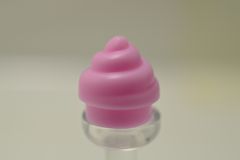 %53119 プレート[パステルダークピンク]1x1(丸、犬のフン)