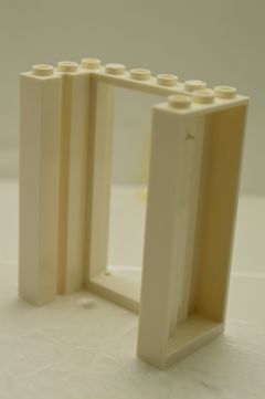 %3417 ドアフレーム[白]3x6x6(縦溝あり)