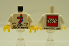 ミニフィグ胴体[白](７、背中にＬＥＧＯロゴ)