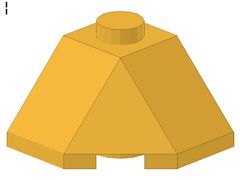 %13548 スロープ45度[パステルオレンジ]2x2(3方向傾斜、斜面:粒大)