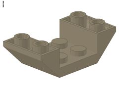 %4871 逆スロープ45度[ダークタン]4x2(両側傾斜、斜面:粒大)