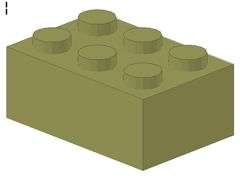 %3002 ブロック[オリーブ緑]2x3