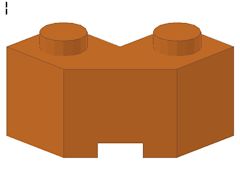 %87620 ブロック[黄褐色]2x2(片側面がギザギザ)