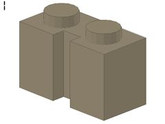 %4216 ブロック[ダークタン]1x2(縦溝)