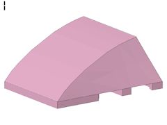 %64225 ウェッジ[パステルダークピンク]4x3(カーブスロープ、ポッチ無)