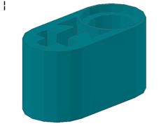 %60483 リフトアーム[ダークシアン]1x2(軸穴x1)