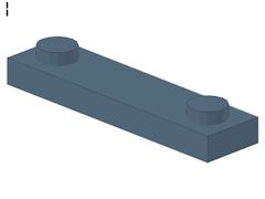 %92593 プレート[青灰]1x4(両端にポッチ)