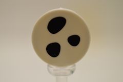 %4150 タイル[白]2x2(円、ダルメシアン模様)