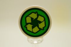 %4150 タイル[白]2x2(円、リサイクルマーク)