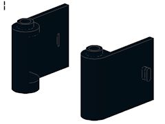 %92262 %92263 ドア[黒]1x3x2(左右ペア、新タイプ)