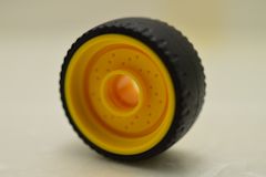 %72206 車輪[黄色]24x12(ペグ穴、タイヤ付)