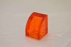 %7126 曲面ブロック[透明アメ色]1x1x1