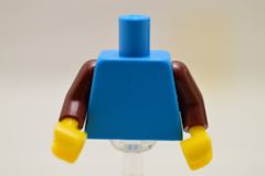 ミニフィグ胴体[ダークアズール青/新茶]