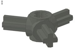 %57585 軸コネクタ[新濃灰](軸3個付き)