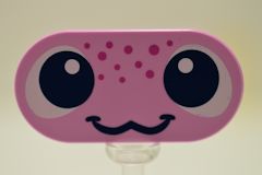 %66857 タイル[パステルダークピンク]2x4(楕円、ウーパールーパーの顔)