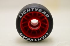 %105162 車輪[赤]24x13.4(タイヤ付、白文字 ＬＩＧＨＴＹＥＡＲ、ペグ穴)