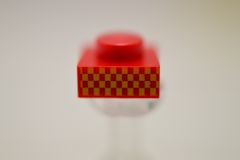 %3024 プレート[赤]1x1(チェッカー[パステルオレンジ])