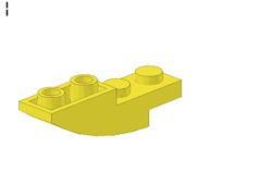 %13547 逆カーブスロープ[パステル薄黄]4ｘ1