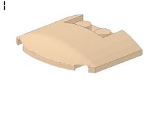 %93604 ウェッジ[肌色]3x4x2/3(カーブスロープ)