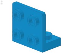 %99207 ブラケット[ダークアズール青]1x2-2x2(逆)