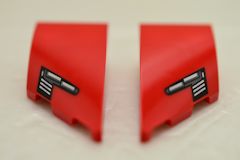 %6929 %6930 カーブスロープ[赤]4x2(ヘッドライト、左右ペア)