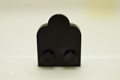 %5518 タイル[黒]2x2(端にポッチ2個、2角ラウンド、1x1半円付)