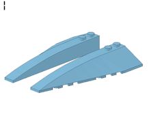 %50956 %50955 ウェッジ[パステル薄青]3x10(カーブスロープ左右ペア)