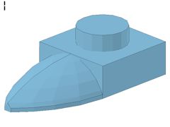 %49668 プレート[パステル薄青]1x1(牙)(色むら)