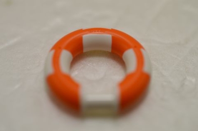 %7649 浮き輪[白/オレンジ]
