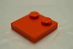 %33909 タイル[赤オレンジ]2x2(端にポッチ2個)