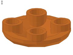 %2654 タイル[黄褐色]2x2(円 球面)