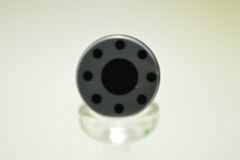 %98138 タイル[ツヤ消銀]1x1(円、サークル[黒])