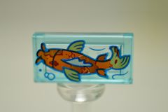 %3069b タイル[透明水色]1x2(鯉[ダークオレンジ])