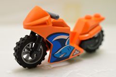 レースバイク[オレンジ](車輪[ツヤ消銀]、ハンドル[新濃灰])